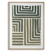 Bamesola, Quadro Effetto Rilievo e Texture Materica, 60x80h cm Verde