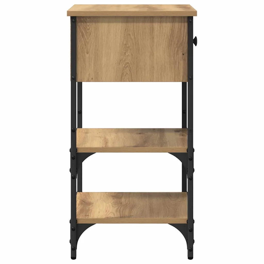 Armadio da Notte con cassetto 2 pcs Marrone 33.5 x 36 x 70 cm 871239