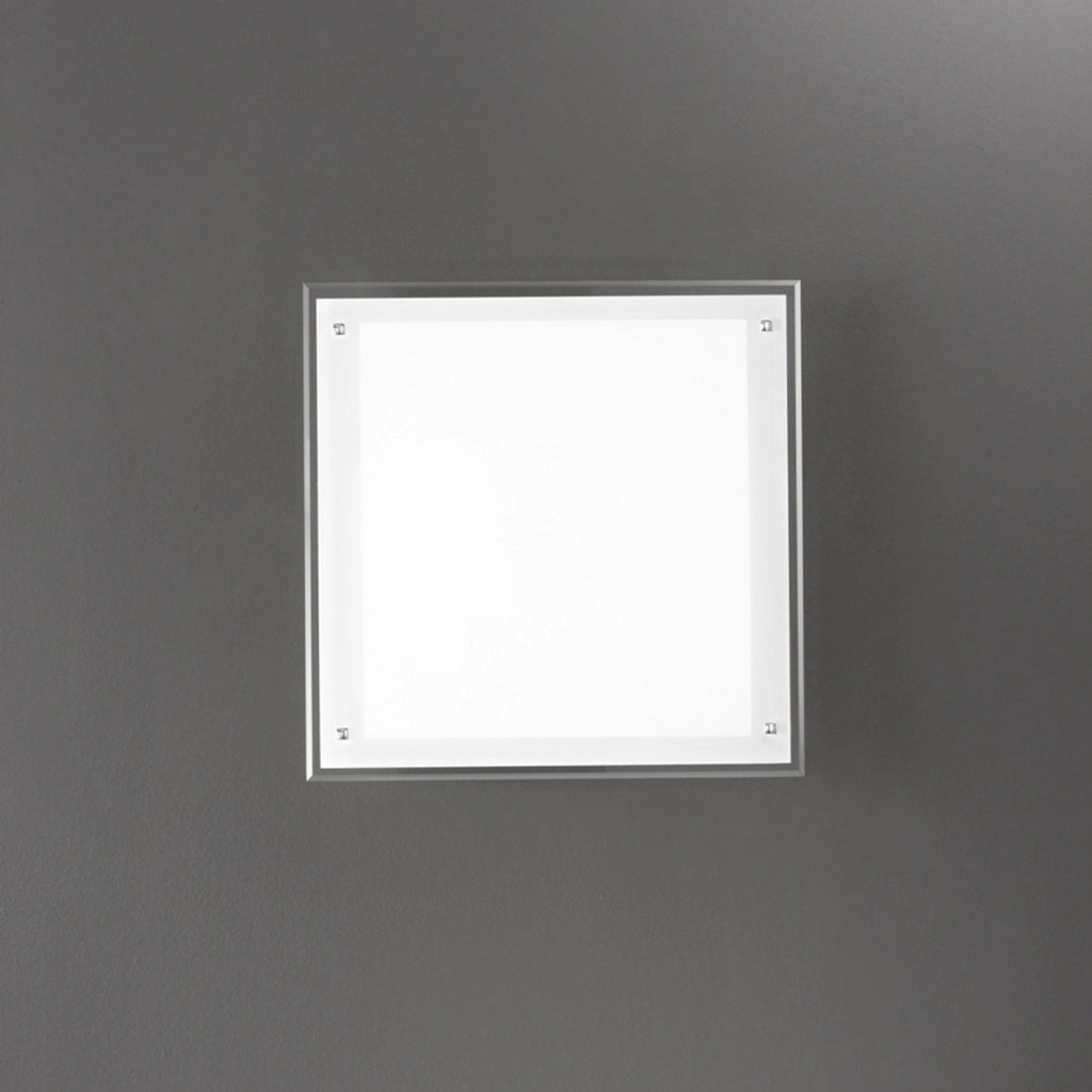 Plafoniera Moderna Plain Vetro Bianco Led 40W Dimmerabile Ip20