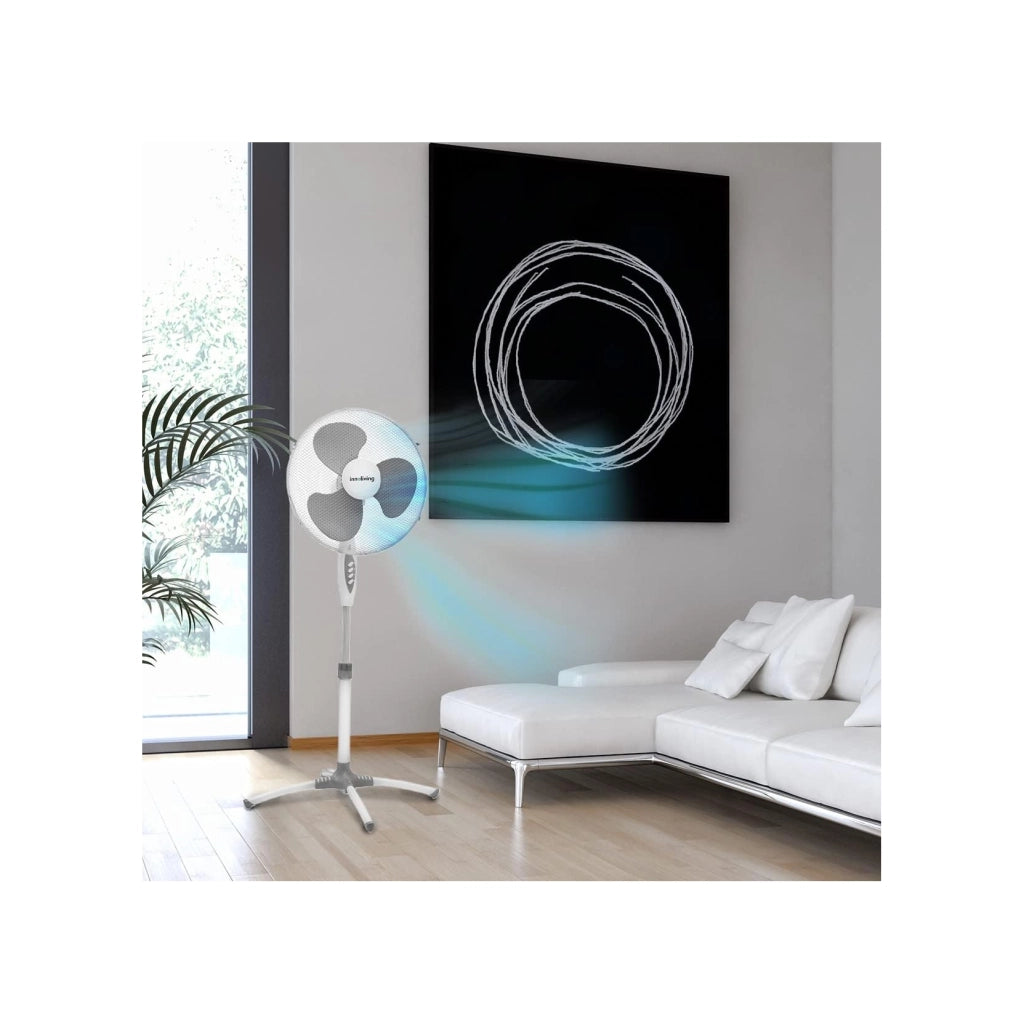 INNOLIVING INN-503 VENTILATORE A PIANTANA 40 CM DI DIAMETRO COLORE BIANCO