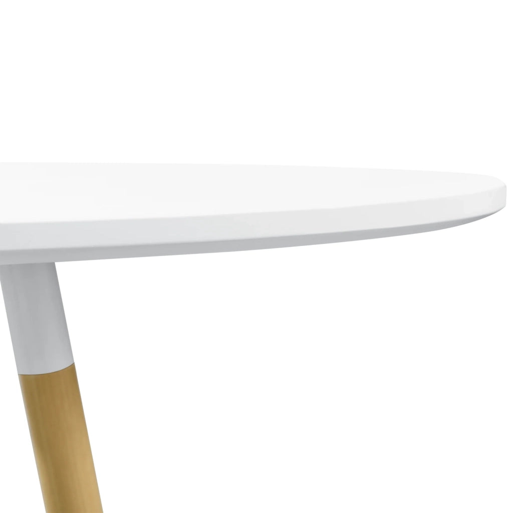 Tavolo da pranzo rotondo in MDF 80 x 75 cm bianco 03_0004106