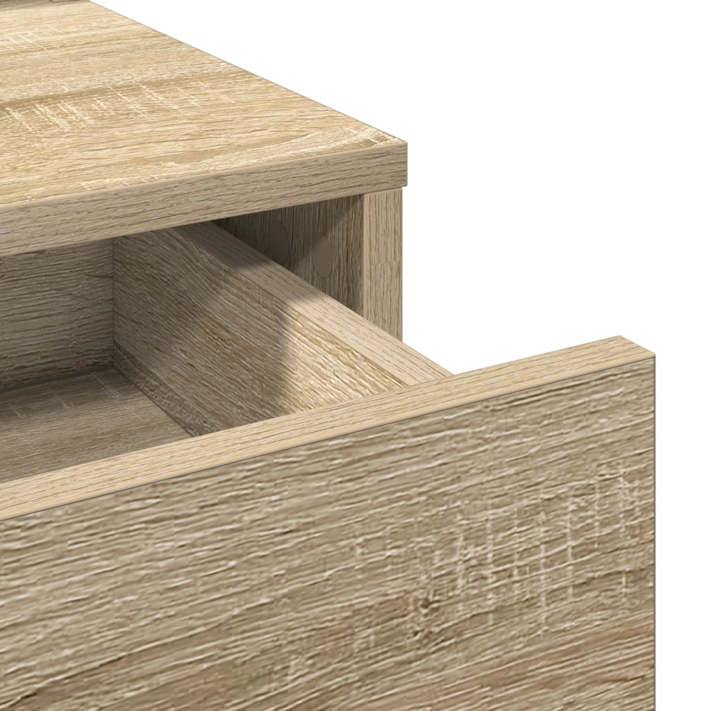 Toeletta  con cassetti in rovere Sonoma 79x41x140 cm