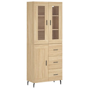 Credenza | Madia | Buffet da pranzo | Armadio da pranzo Rovere Sonoma 69,5x34x180 cm in Legno Multistrato