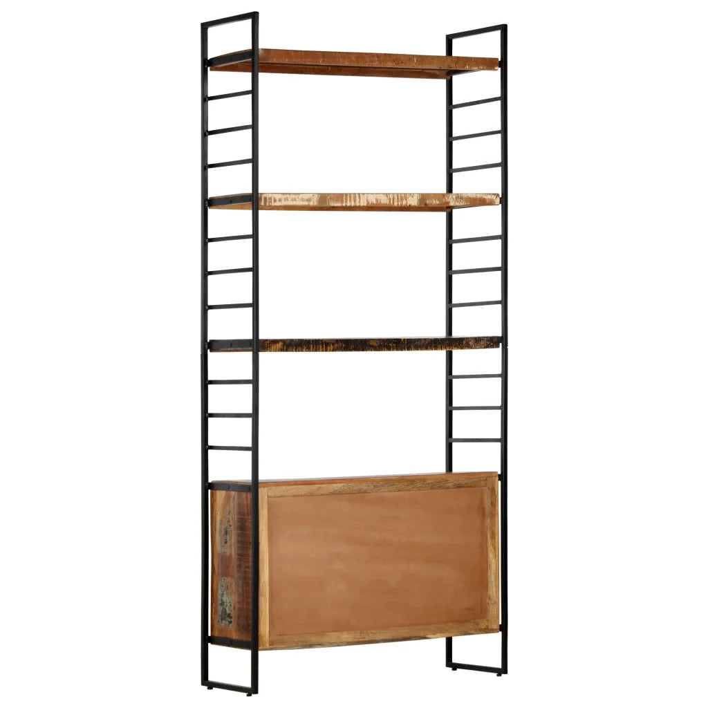 Libreria a 4 Livelli Legno Massello di Recupero 80x30x180 cm 284419