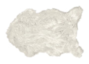Tappeto Peloso In Pelliccia Ecologica Sagomato Modello Stoccolma Varie Misure - 130x150cm - Avorio