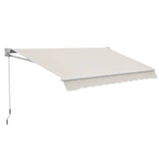 Tenda da Sole 2x2.5 m, a Bracci ad Azionamento Manuale, in Alluminio e Poliestere, Crema