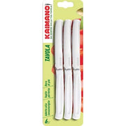 COLTELLO TAVOLA DINAMIK KAIMANO - MANICO PLT BIANCO/INOX CM 11 CF=PZ 6- 1 confezioni