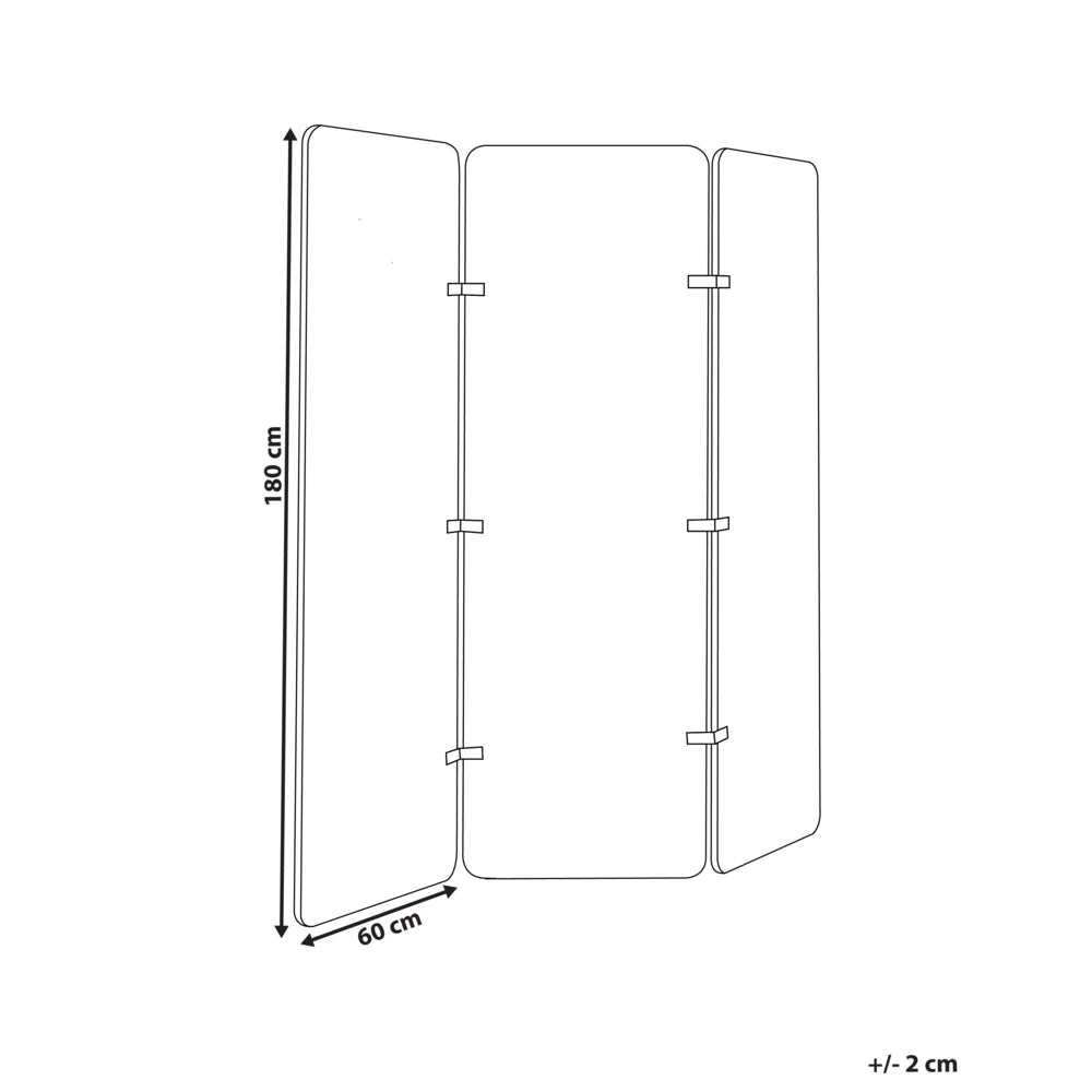 Divisorio pieghevole per ufficio con 3 pannelli per la privacy beige e bianco sporco Riduzione del rumore