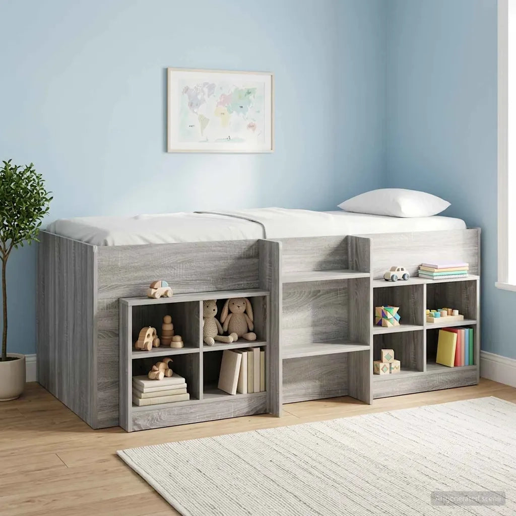 Armadietto per letto 2 pcs Sonoma grigio 66 x 33 x 48 cm