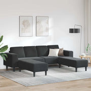 Set di divani 3 pcs Nero Velluto