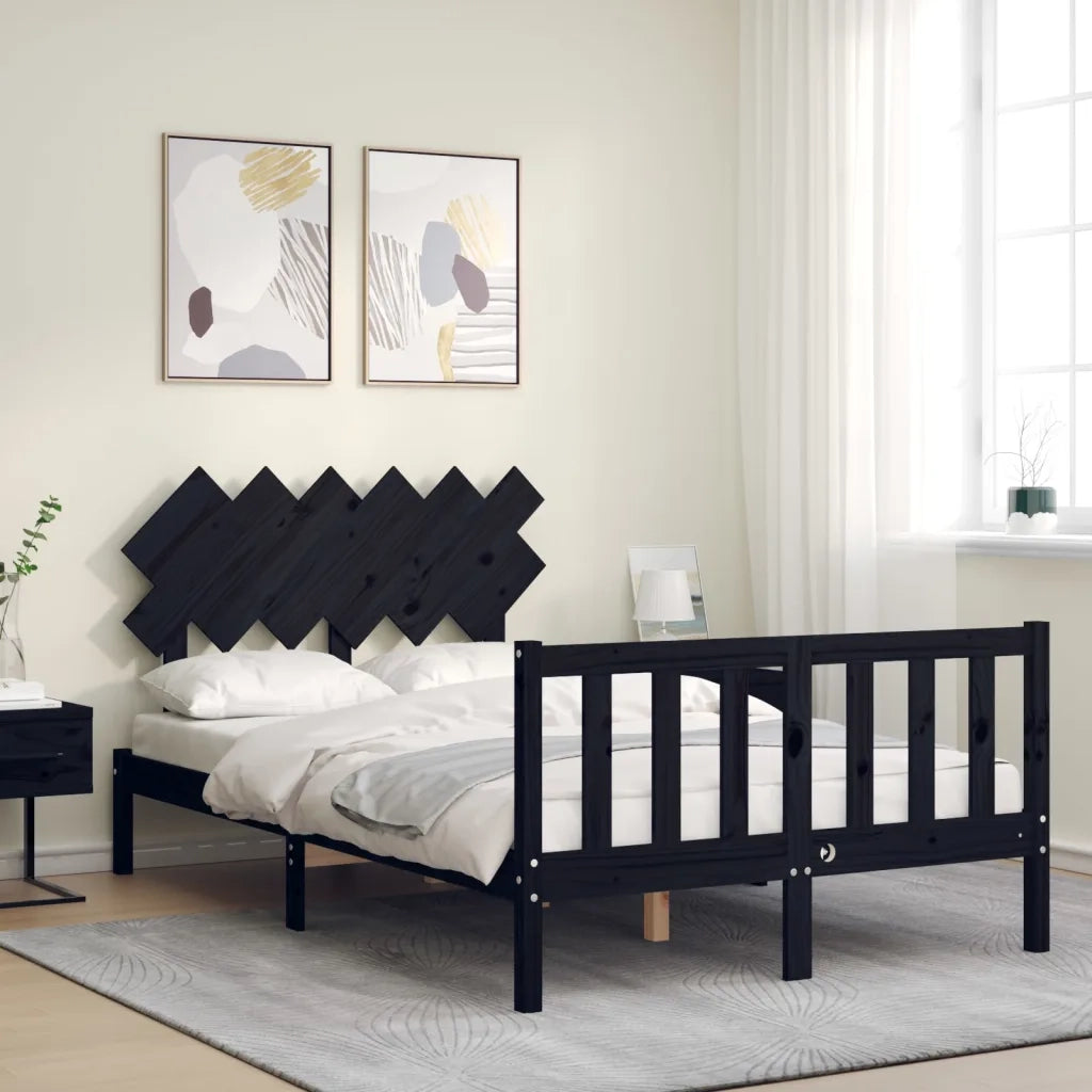 Giroletto con Testiera Nero Double in Legno Massellocod mxl 128988