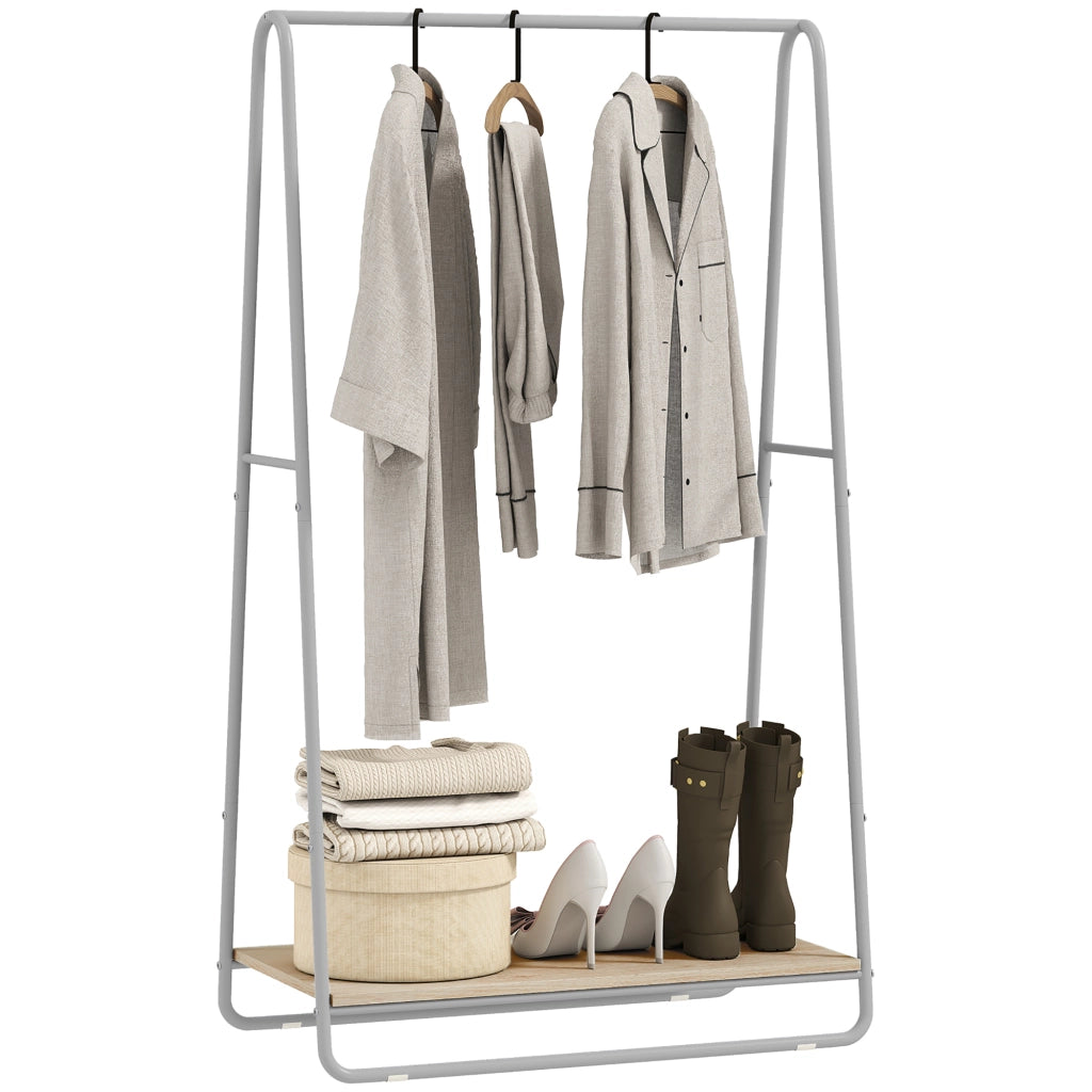 Appendiabiti 3 in 1 con Portascarpe e Ante ¨C Zephmum ¨C Grigio