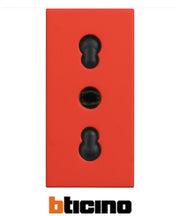 Bticino presa bipasso standard Italia 2P+T 10/16A colore rosso