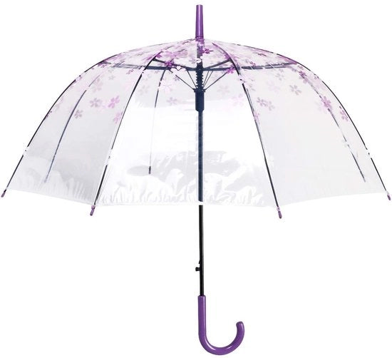 Ombrellone trasparente pieghevole - impermeabile al vento - 8 ribbie - design unico