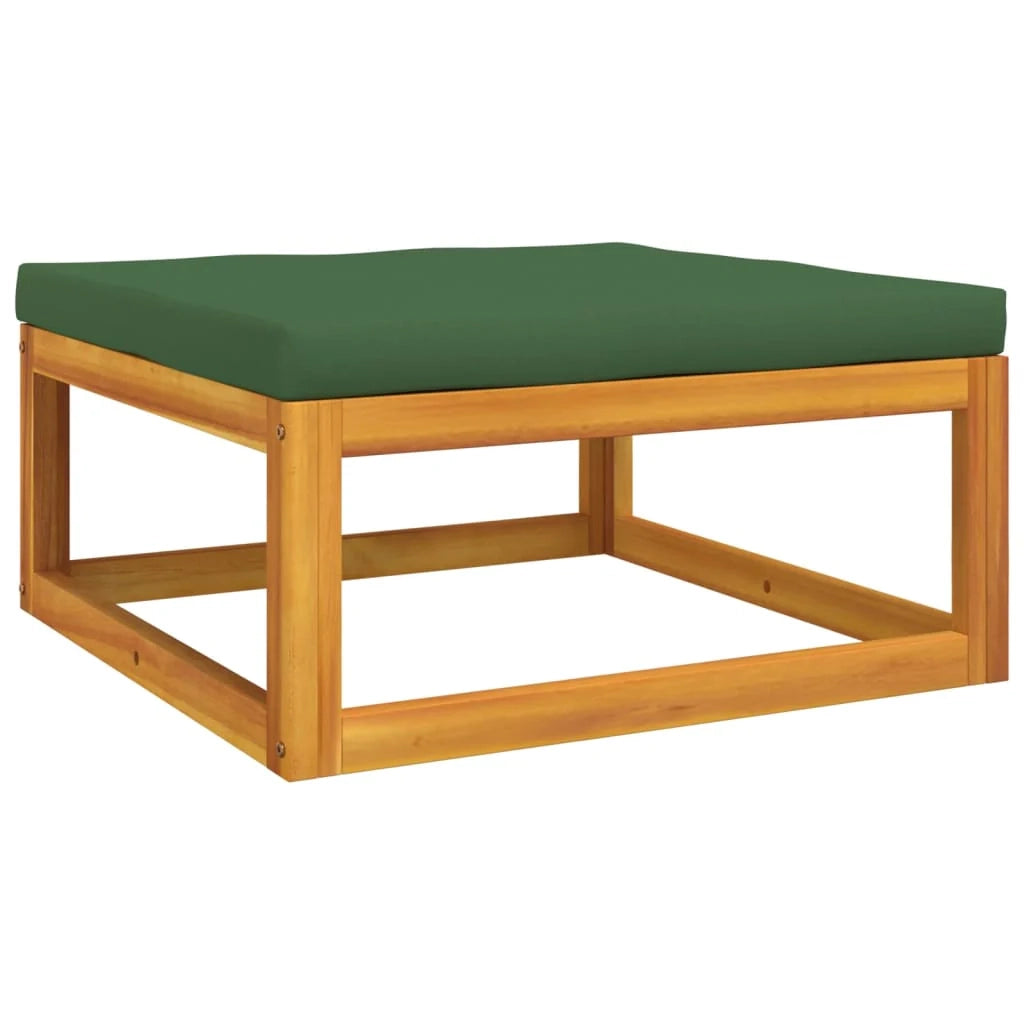 Set di mobili da giardino mobili da esterno 5 pezzi con cuscini legno massello verde 02_0016510