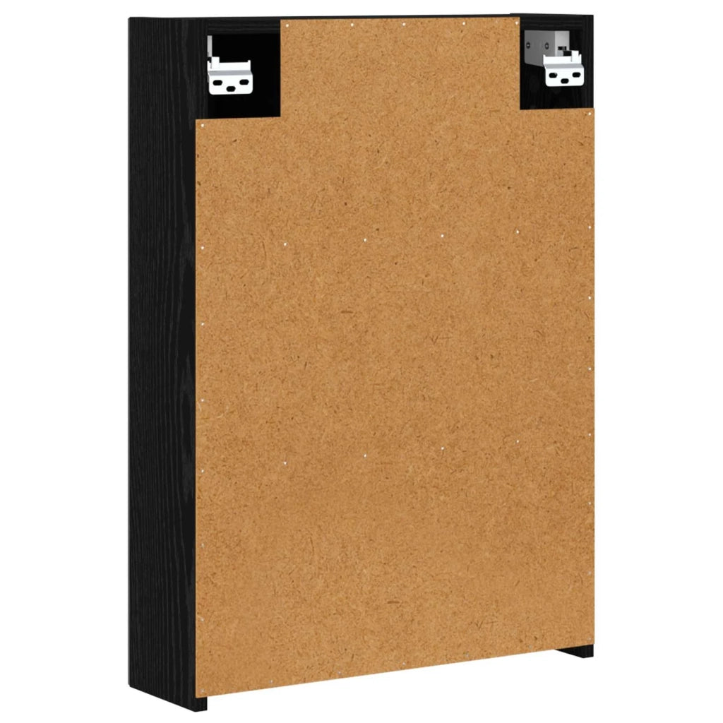 Mobiletto per specchio da bagno Rovere Nero 50 x 14,5 x 70 cm 889040