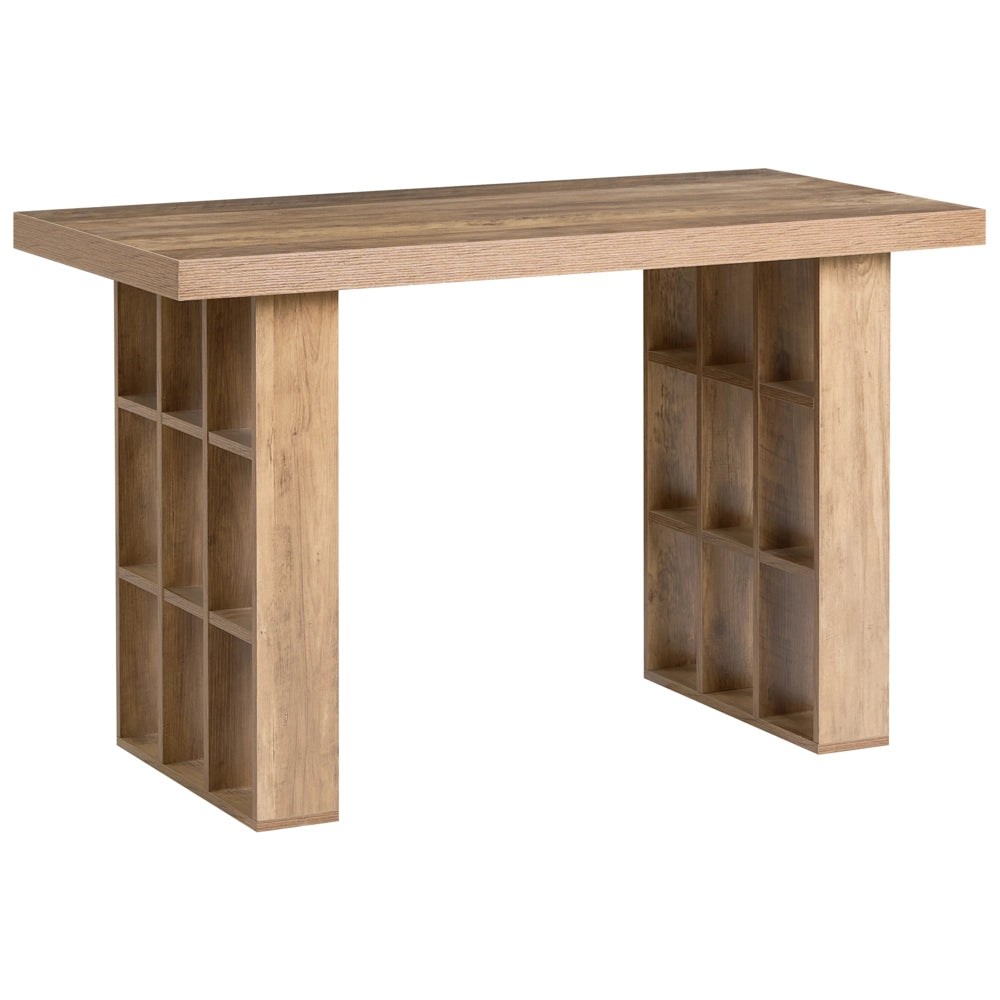 Scrivania da ufficio in stile scandinavo con cassetti MDF 120 x 60 cm 18 ripiani marrone chiaro stile scandinavo