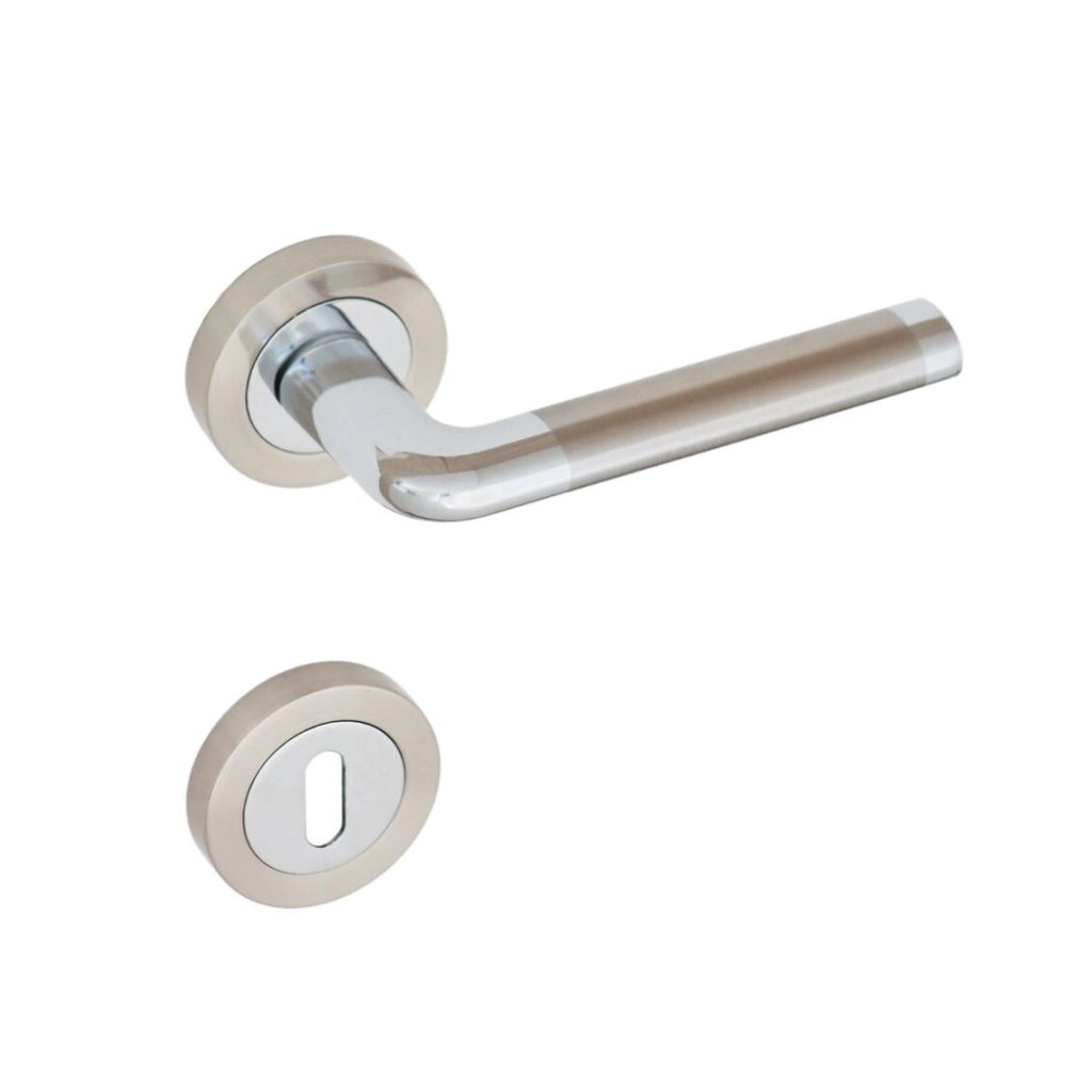 MANIGLIA NINA PATENT CROMO LUCIDO / NICHEL SATINAT
