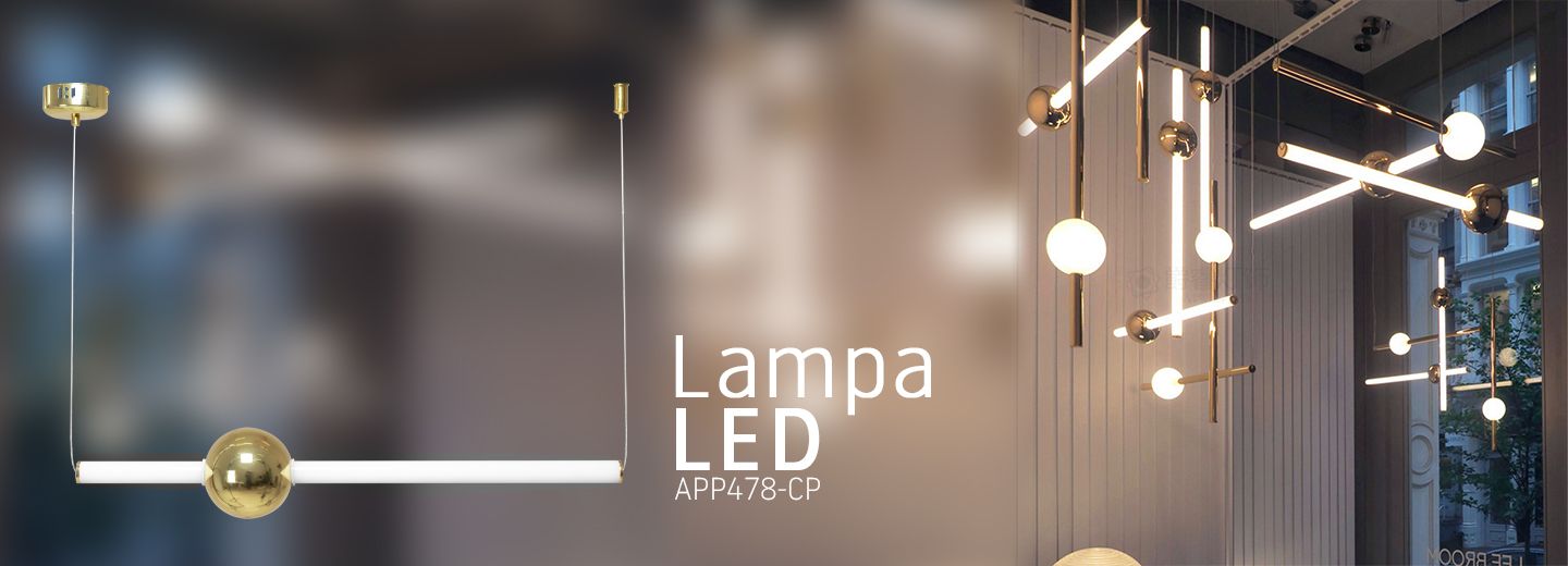 Lampada Da Soffitto Pensile Led Bianco Oro App478-cp