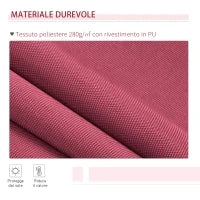 Tenda da Sole Avvolgibile a Caduta con Manovella, in Alluminio e Poliestere, 295x245cm, Rosso Scuro