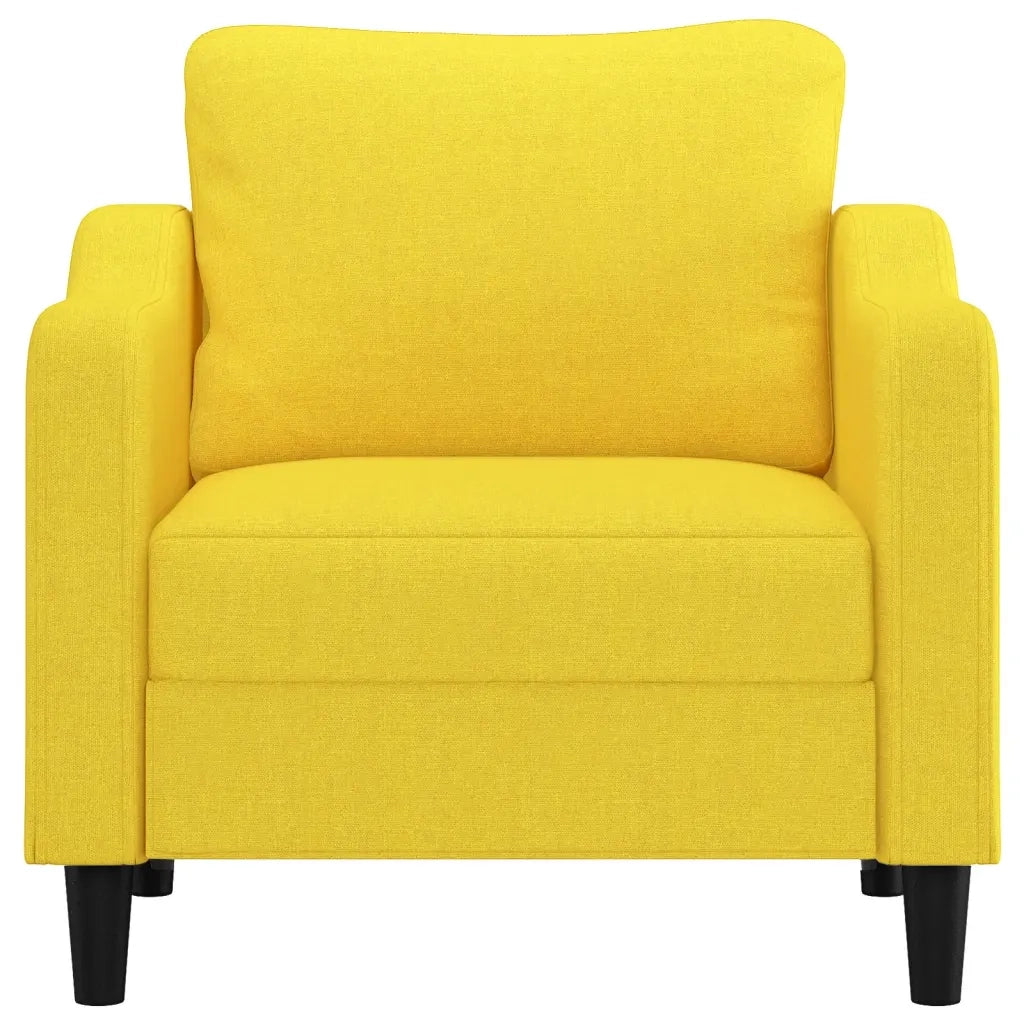 Poltrona-Divano Sedia Giallo Chiaro 60 cm in Tessuto 122409