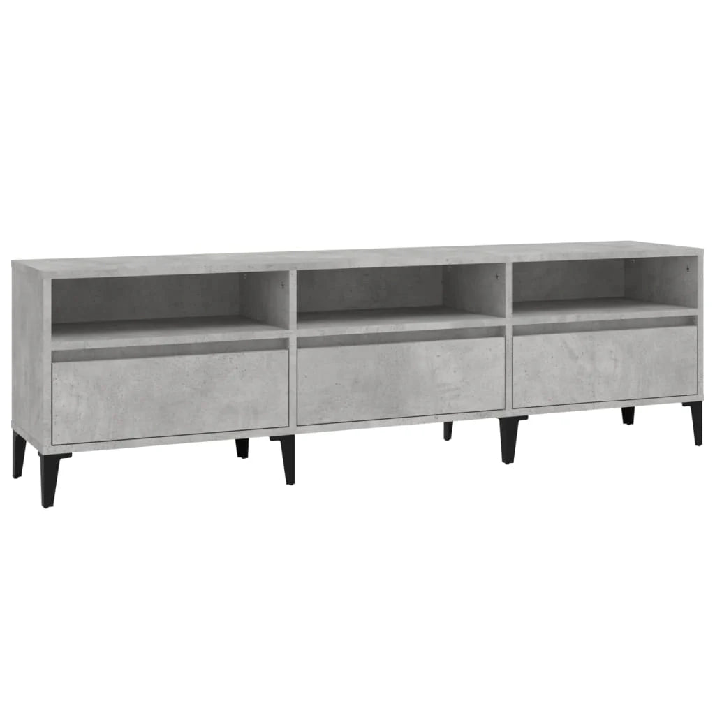 Mobile TV multimediale mensola TV credenza TV per sala da pranzo soggiorno camera da letto 150 x 30 x 44,5 cm legno ingegnerizzato grigio 02_0025972