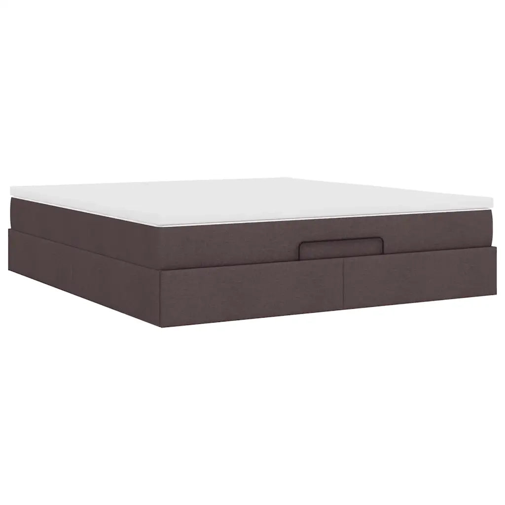 Struttura Letto Pouf con Materasso 160x200 cm in Tessuto 3311123