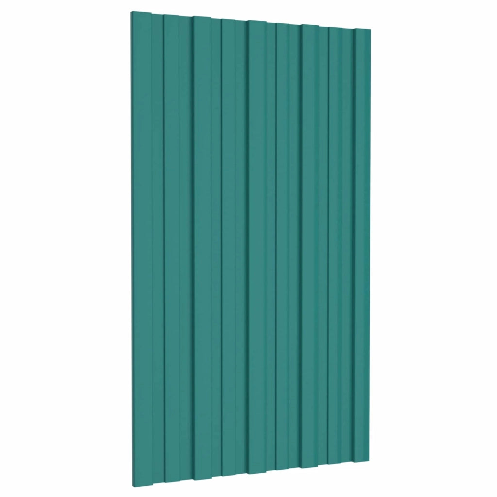 Pannello per tetto 12 pz Verde 80 x 45 cm Acciaio zincato CFW9695335