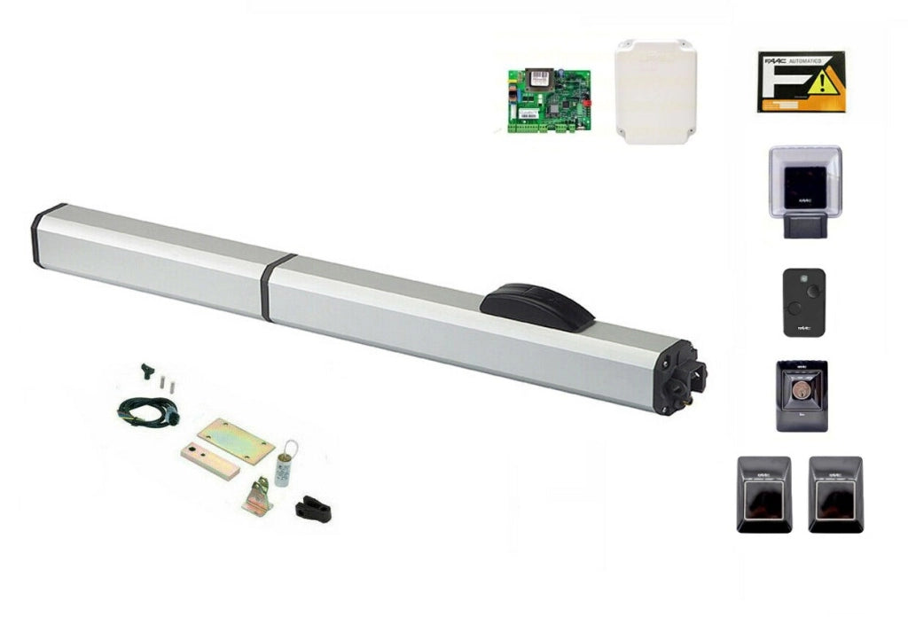 FAAC 400 CBAC 230V 1 MONO ANTA 2.2 MT KIT CANCELLO BATTENTE AUTOMATICO 104201
