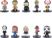 Decine di figurine di fantocci da giardino Halloween giocattoli statua Chucky Clown Michael Myers Freddy scultura indoor decorazione.