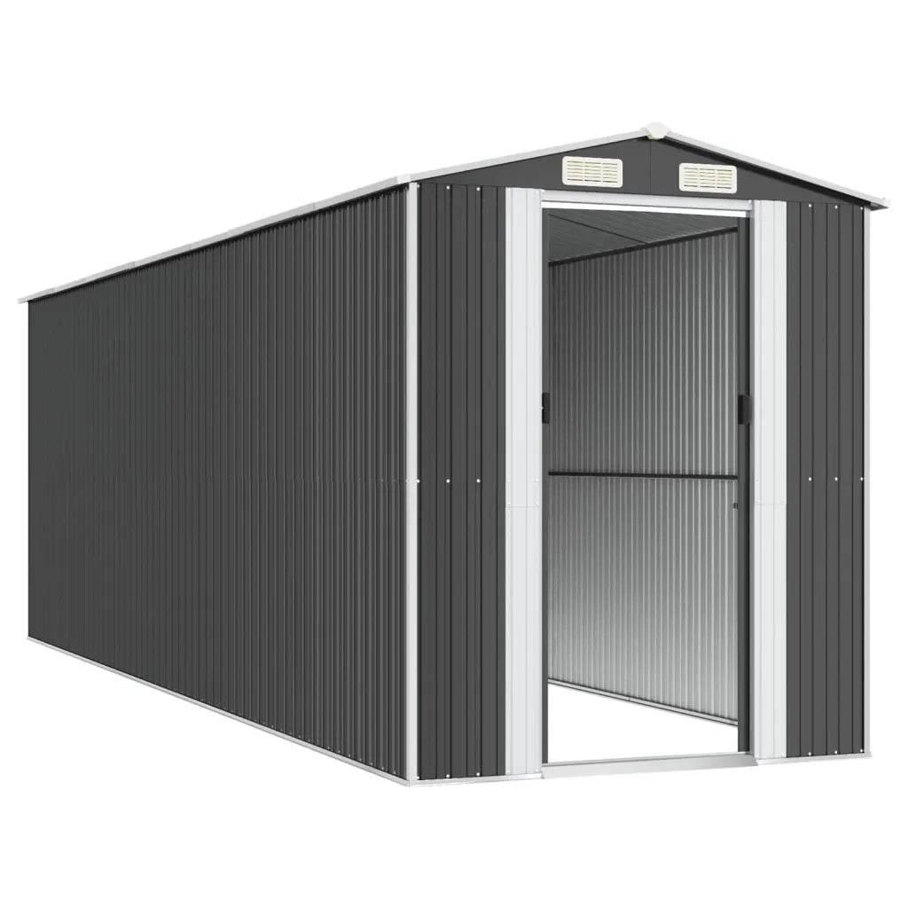 Capanno da Giardino Antracite 192x606x223 cm in Acciaio Zincato cod mxl 65867