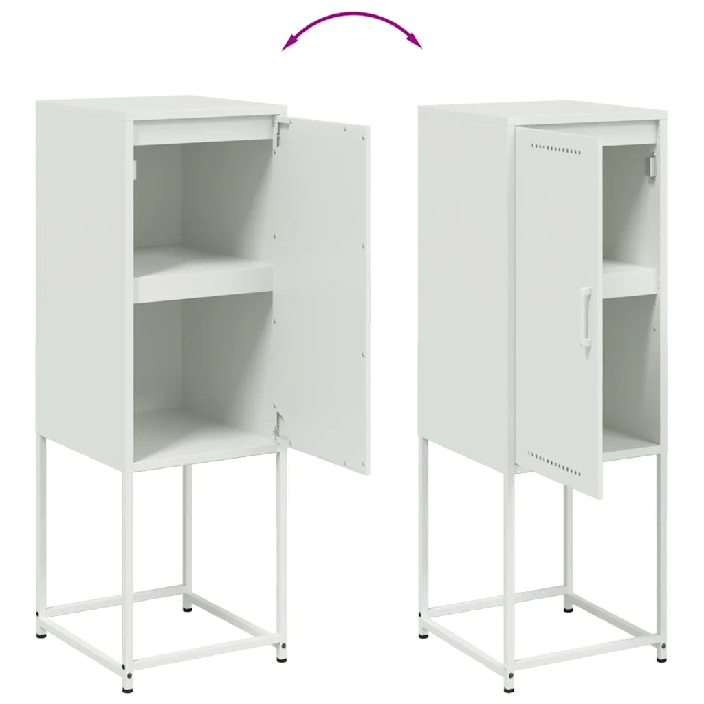 Credenza Bianca 36x39x107 cm in Acciaio