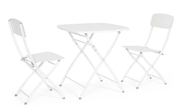 Set Bistrot Yvonne 3 pezzi (1 tavolo + 2 sedie) verde salvia