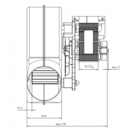 Estrattore - aspiratore fumi EBM RLG108/4200A29-3030LH-577