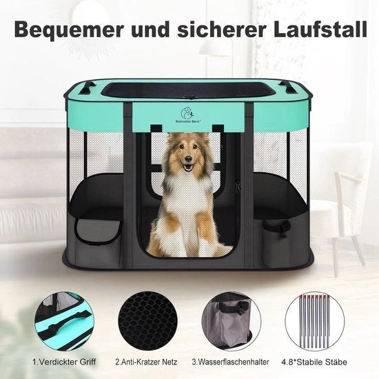Porta-canile, box per cani, ripiegabile, impermeabile, contenitore trasportabile, recinzione per gatti, coni, animali domestici, con borsa da spalla, box per cani per campeggio, viaggio