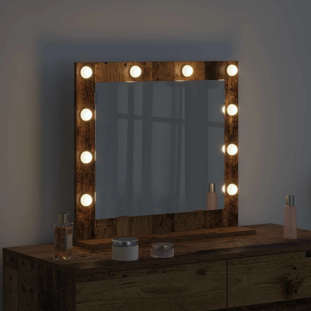 Specchio da Vanità Rettangolare Legno vecchio 60 x 55 x 18 cm 868291
