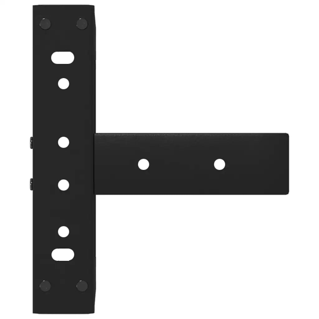 Gambe per Tavolino da Caffè a Forma di T 2 pz Nere 30x25x(30-31) cm Acciaio 4013000