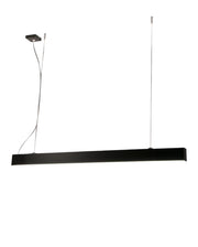 Lampada a Sospensione Next in Metallo e Policarbonato Nero, LED 45W 5460lm 3000K, Regolabile in Altezza fino a 2000mm, IP20 Classe 1