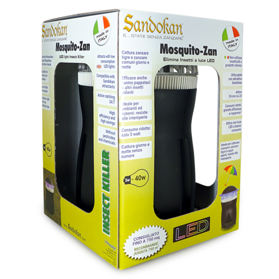 Elettroinsetticida " Mosquito Zan" ad aspirazione con Led UV-Resistente all'acqua