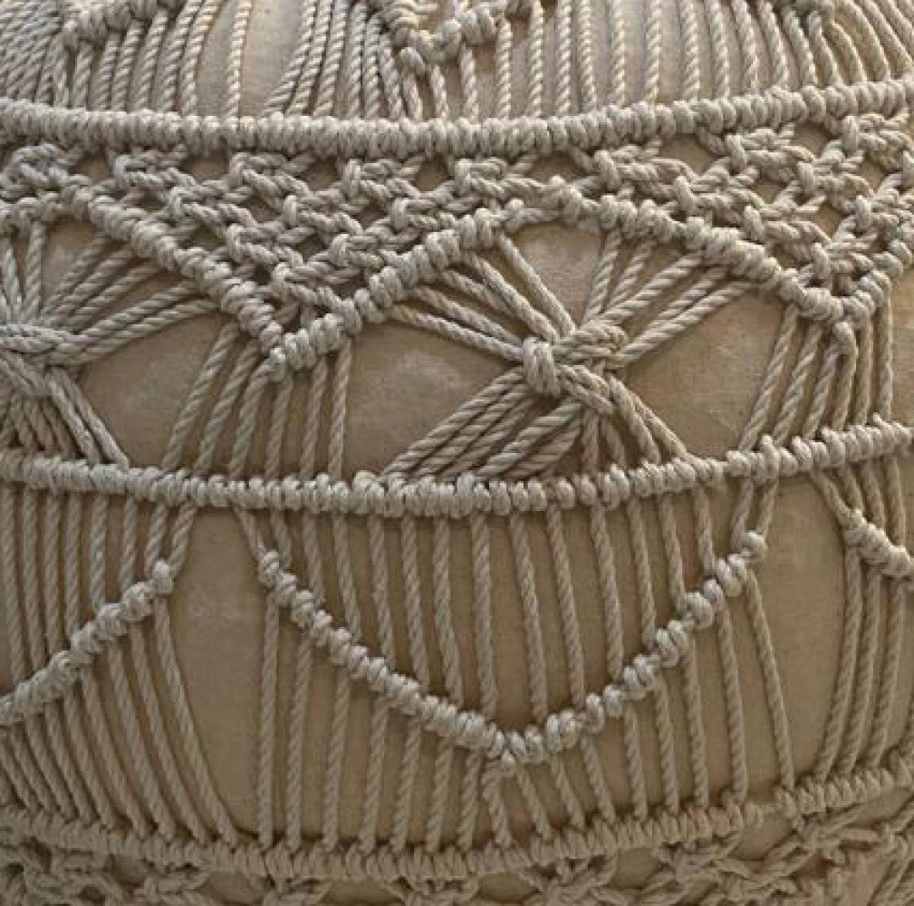POUF MARRONE IN COTONE BODRUM