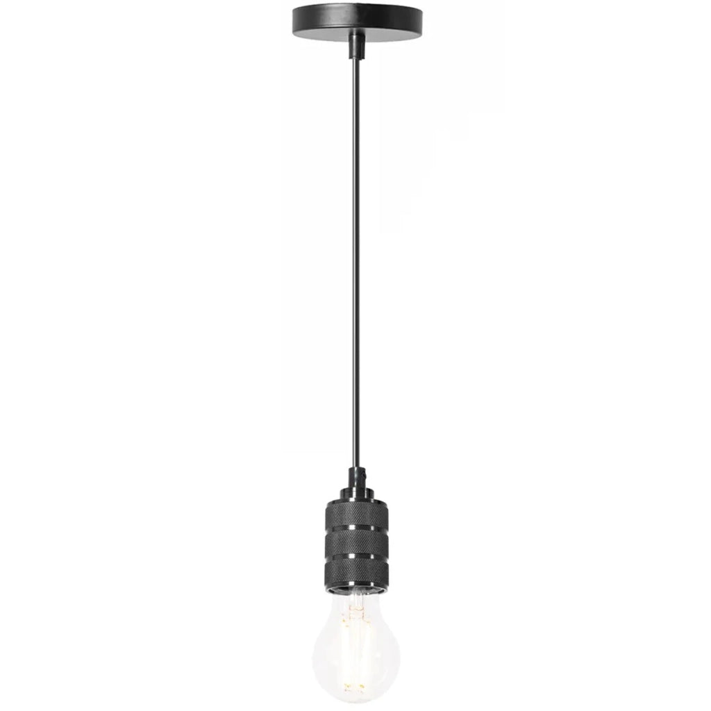 Lampada Da Soffitto Pensile Montatura Nero Chrome APP342-1CP
