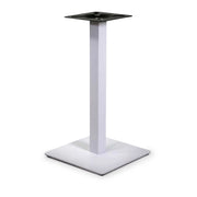 Base Tavolo Acciaio Leo Bianco Quadro Cm 40x40h72 Tubo Cm 6x6