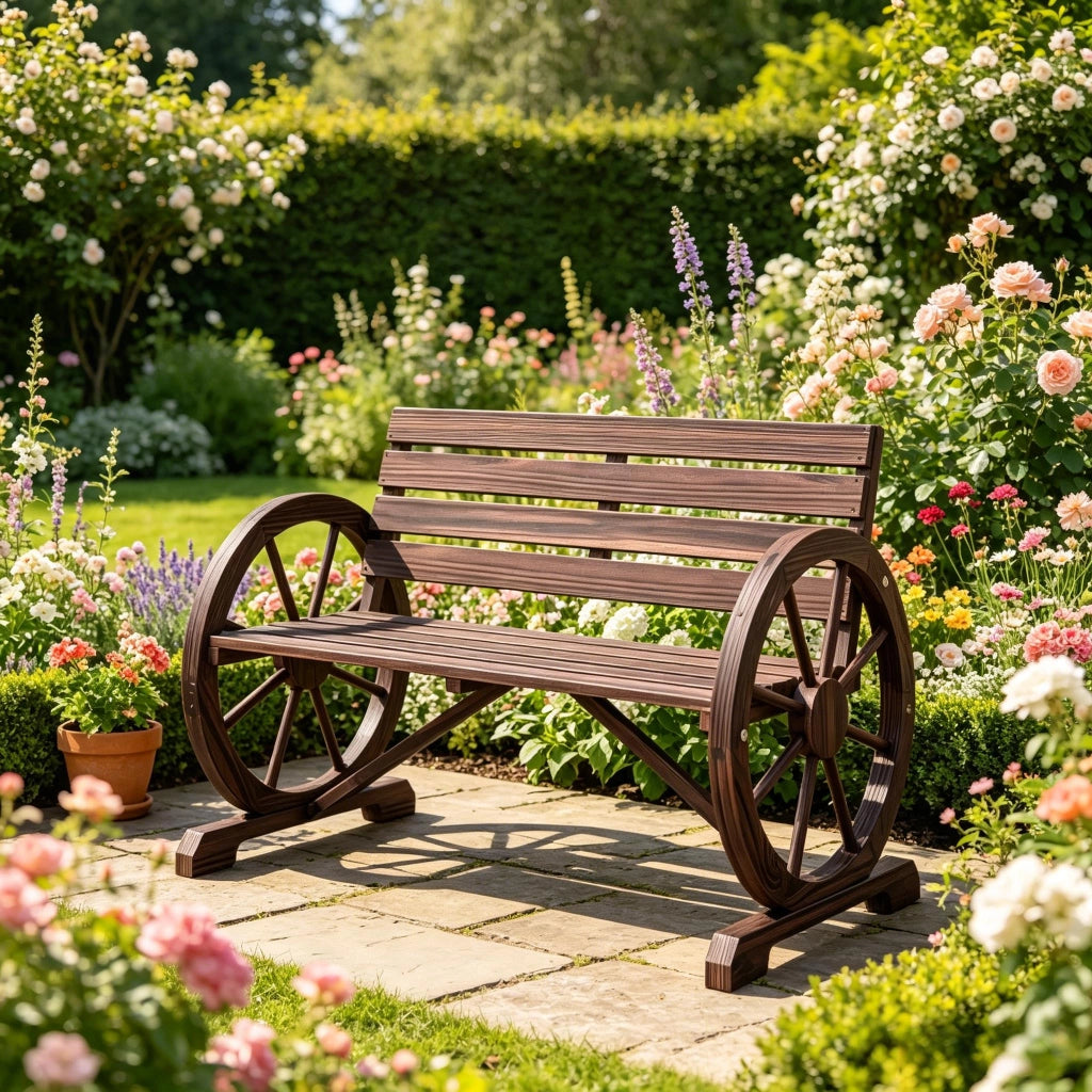 PANCA da giardino 3 posti 105,5 x 59 x 75 cm in legno multicolore