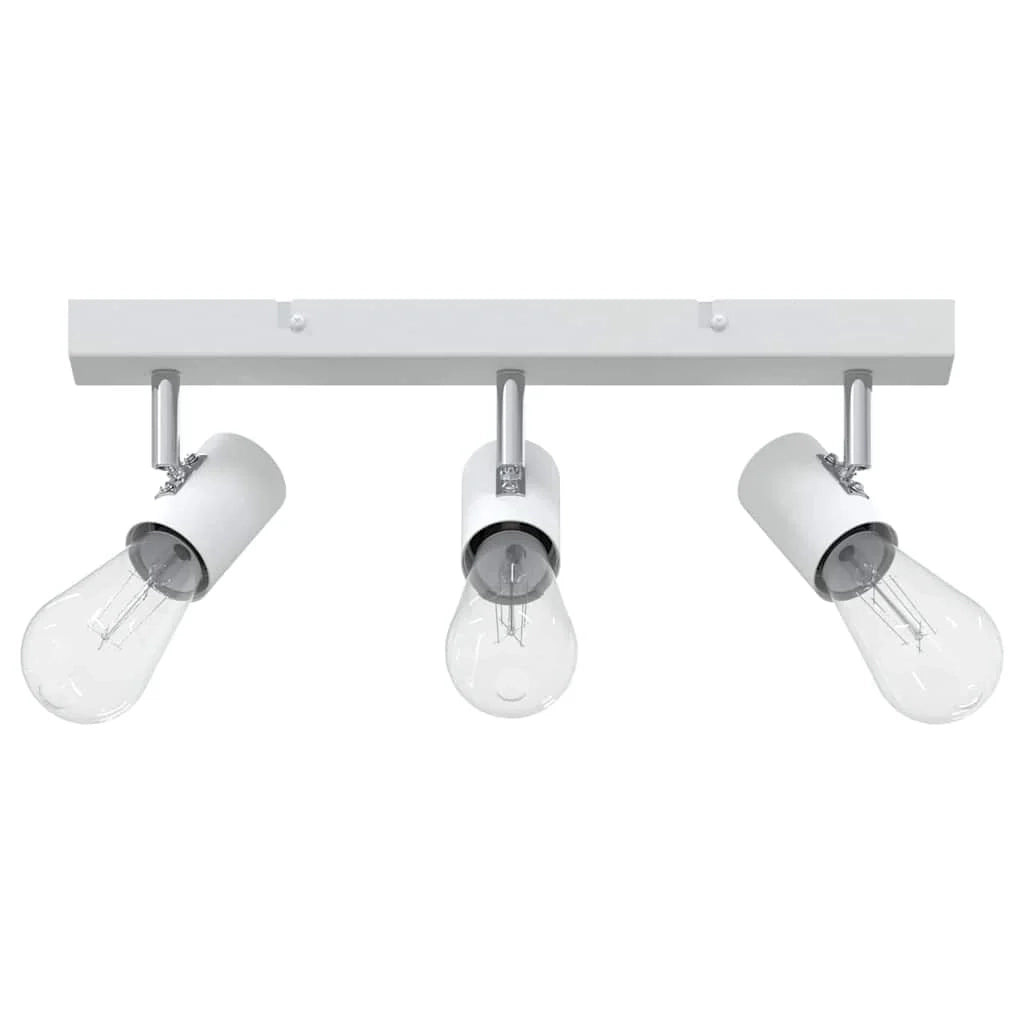 Faretto da soffitto in stile moderno e contemporaneo 38 x 6,5 x 11,5 cm finitura opaca metallo bianco 02_0058292