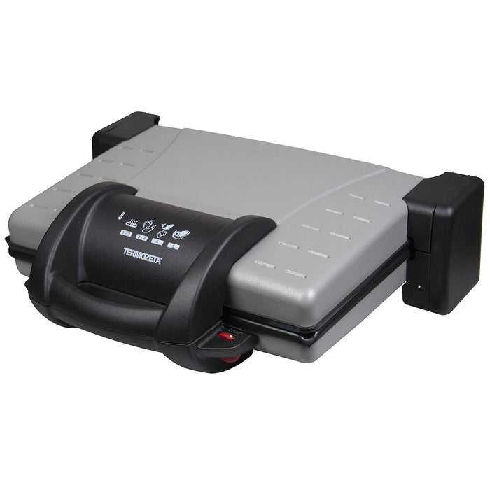 FIORENTINA GRILL  Griglia Elettrica Compatta con Piastra Antiaderente e Coperchio Trasparente