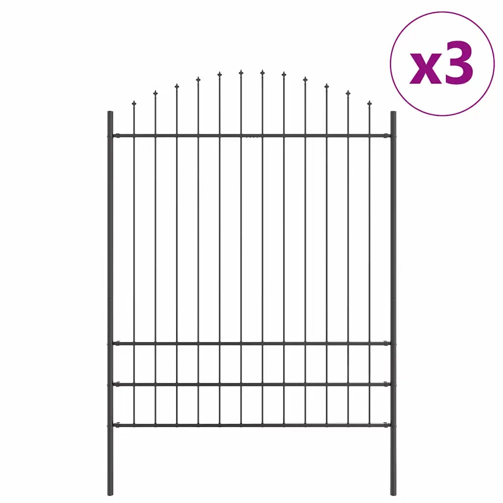 Recinzione per Giardino 3 pcs Grigio 170 x 225 cm 3360105