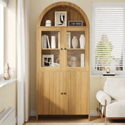 Credenza con Vetrina e Ante ¨C Xylo ¨C Bianco, Legno, Design Moderno