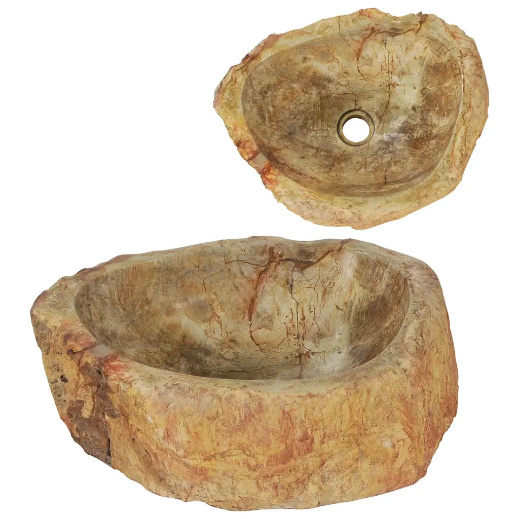 Lavandino 45x35x15 cm in Pietra Fossile Crema CFW9701395