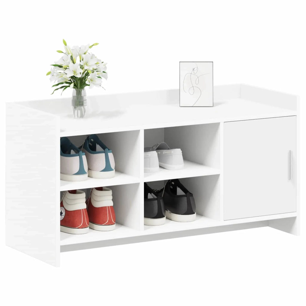 Mobile per scarpe con archiviazione Bianco 100 x 39,5 x 51 cm 8011355