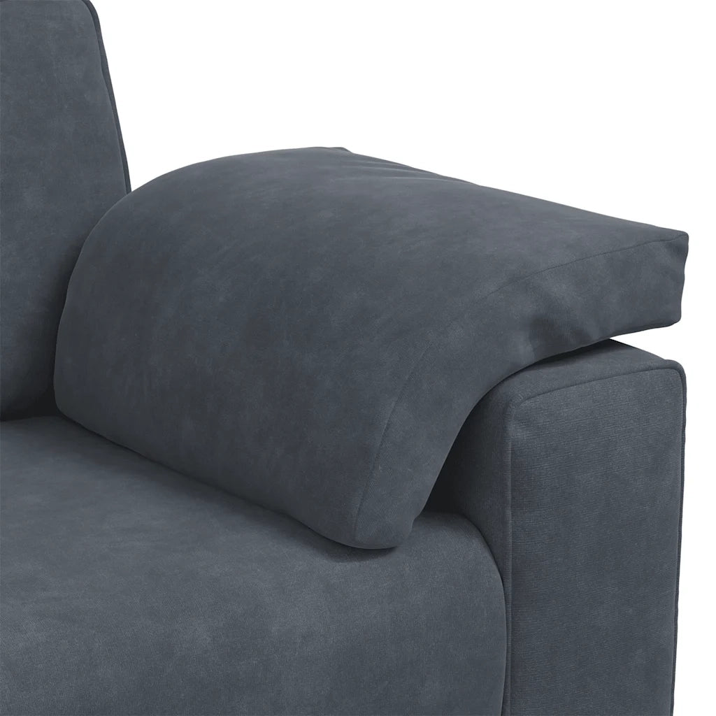 Divano Divanetto Grigio Scuro 160x77x82 cm in Velluto 4105258